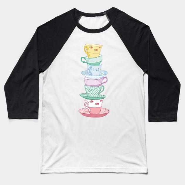 Tea Time #6 Baseball T-Shirt by SWON Design